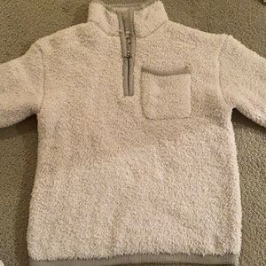 Cozy fuzzy half zip sherpa sweater